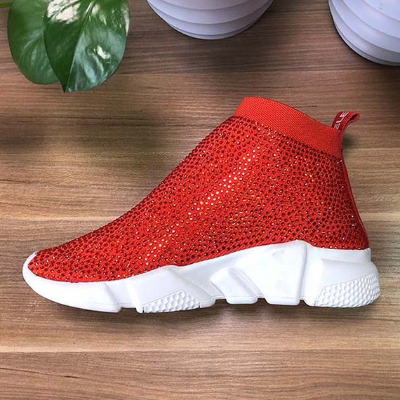 Balenciaga Speed Sneaker Burgundy Sneakers Lyst