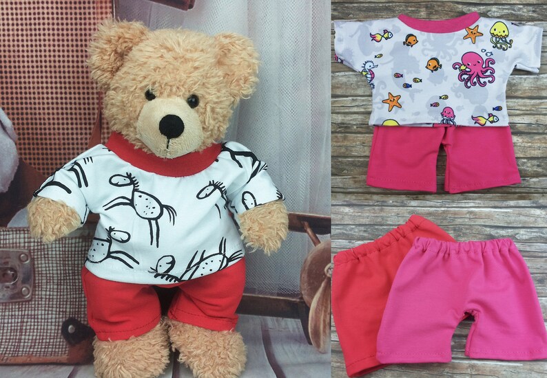 Bear clothing combo mix suitable for teddy bear plush toys 28 cm image 1