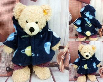 Bären Kleidung Jacke mit Planeten passend für Teddybär Bär 28 cm