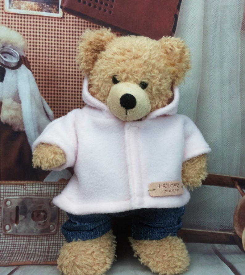 Bären Kleidung Farben Mix Jacke passend für Bären Stofftiere Plüschtiere Bear 28 cm rosa