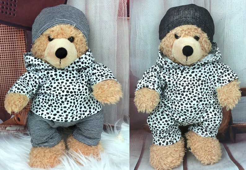 Bären Kleidung offwhite Wildnis Mix passend für BärTeddybär 28 cm Bild 1