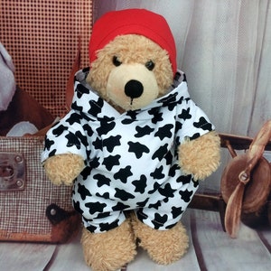 Bären Kleidung Mix rot weiß schwarz passend für Bären Stofftiere Bär Teddybär 28 cm Neu Bild 3