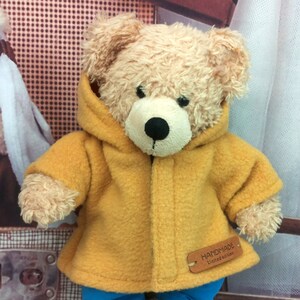 Bären Kleidung Farben Mix Jacke passend für Bären Stofftiere Plüschtiere Bear 28 cm senf