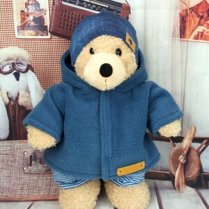 Bärenkkleidung Mix gestreift jeansoptik passend für Bären Stofftiere Bär Teddybär 37 / 40 cm Neu Bild 5