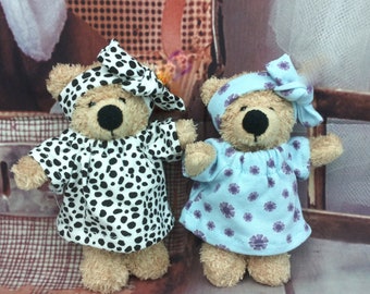 Vêtements robe et bandana adaptés aux peluches ours 12 cm