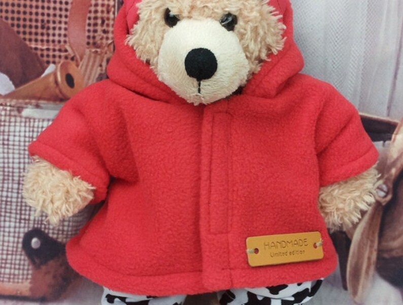 Bären Kleidung Mix rot weiß schwarz passend für Bären Stofftiere Bär Teddybär 28 cm Neu Bild 5
