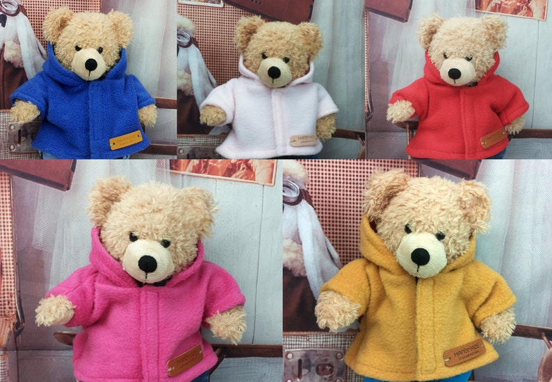 Bären Kleidung Farben Mix Jacke passend für Bären Stofftiere Plüschtiere Bear 28 cm Bild 1