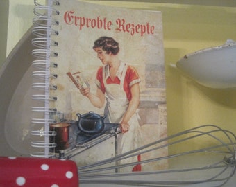 Vintage recipe book cookbook notebook cookbook to write yourself, shabby