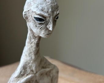 Скульптура человека, Таинственный человек, Отражение, Человеческая фигура, Инопланетное существо, Пришелец, Глиняная фигурка.