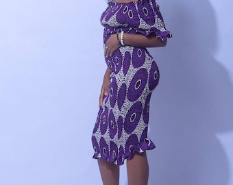 purple ankara styles