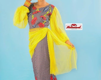 African Maxi Dress for Women, Ankara Clothing, Ankara designs, Ankara outfit, Ladies wear, Ankara gown.