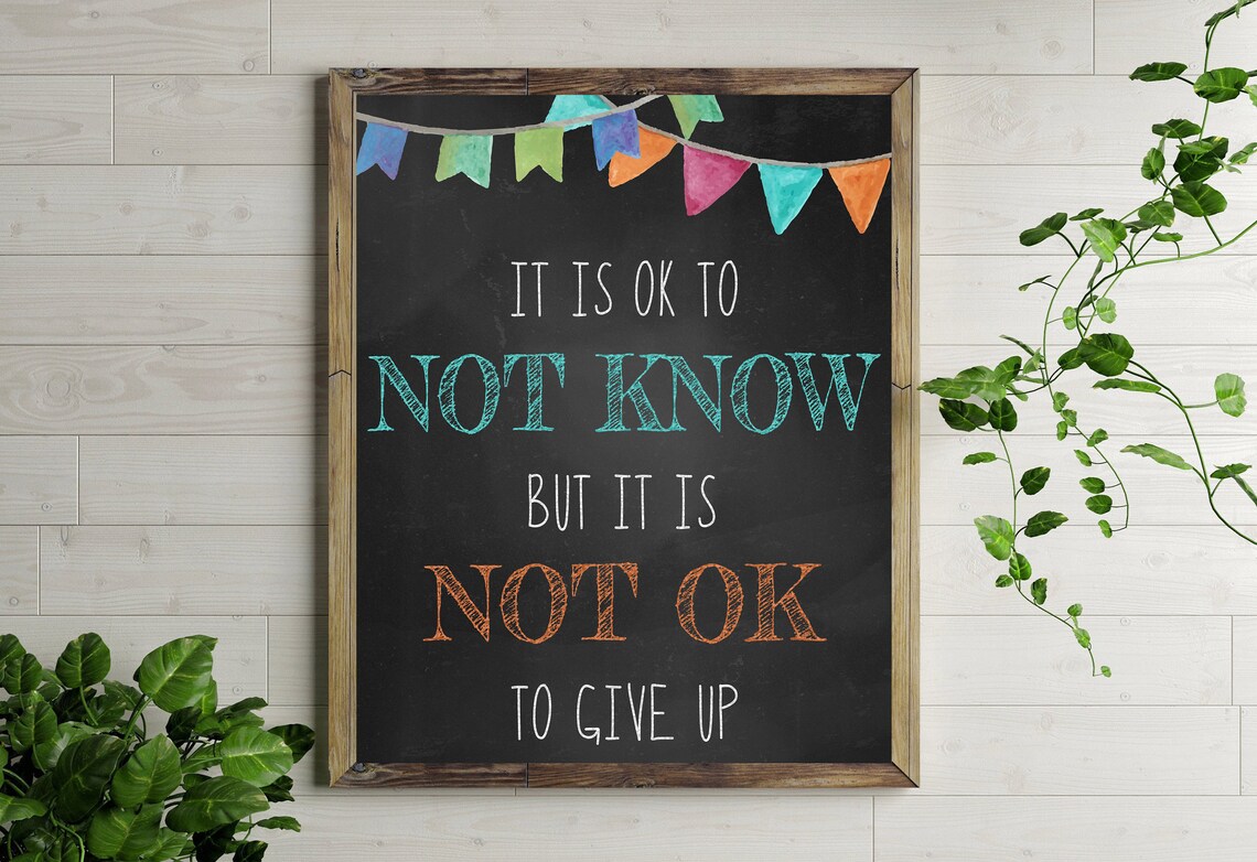Kids Motivational Poster Inspirational Classroom Sign - Etsy
