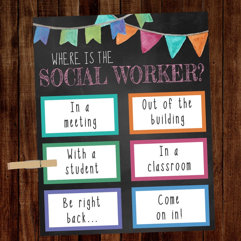 EDITABLE Where is the Social Worker Template Office Door Sign | Etsy