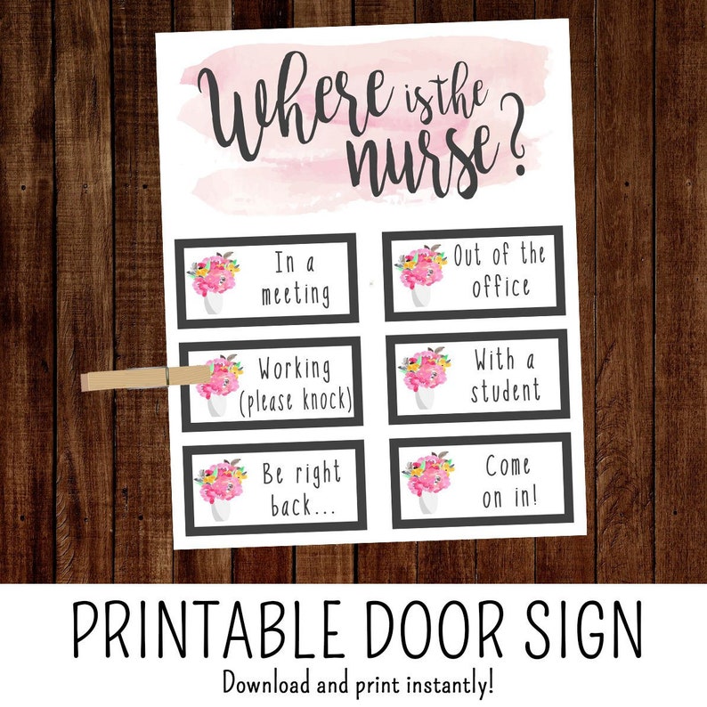 Where is the Nurse Office Door Sign - Etsy