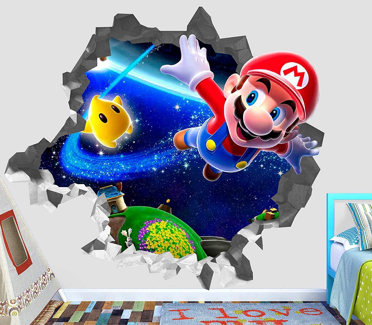 Super Mario Odyssey Action Wall Decal Decor Sticker Vinyl Etsy