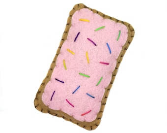 Toaster Pastry 'Strawberry' Catnip Cat Toy Hand-sewn Handmade Homegrown Gift For Cat Lovers