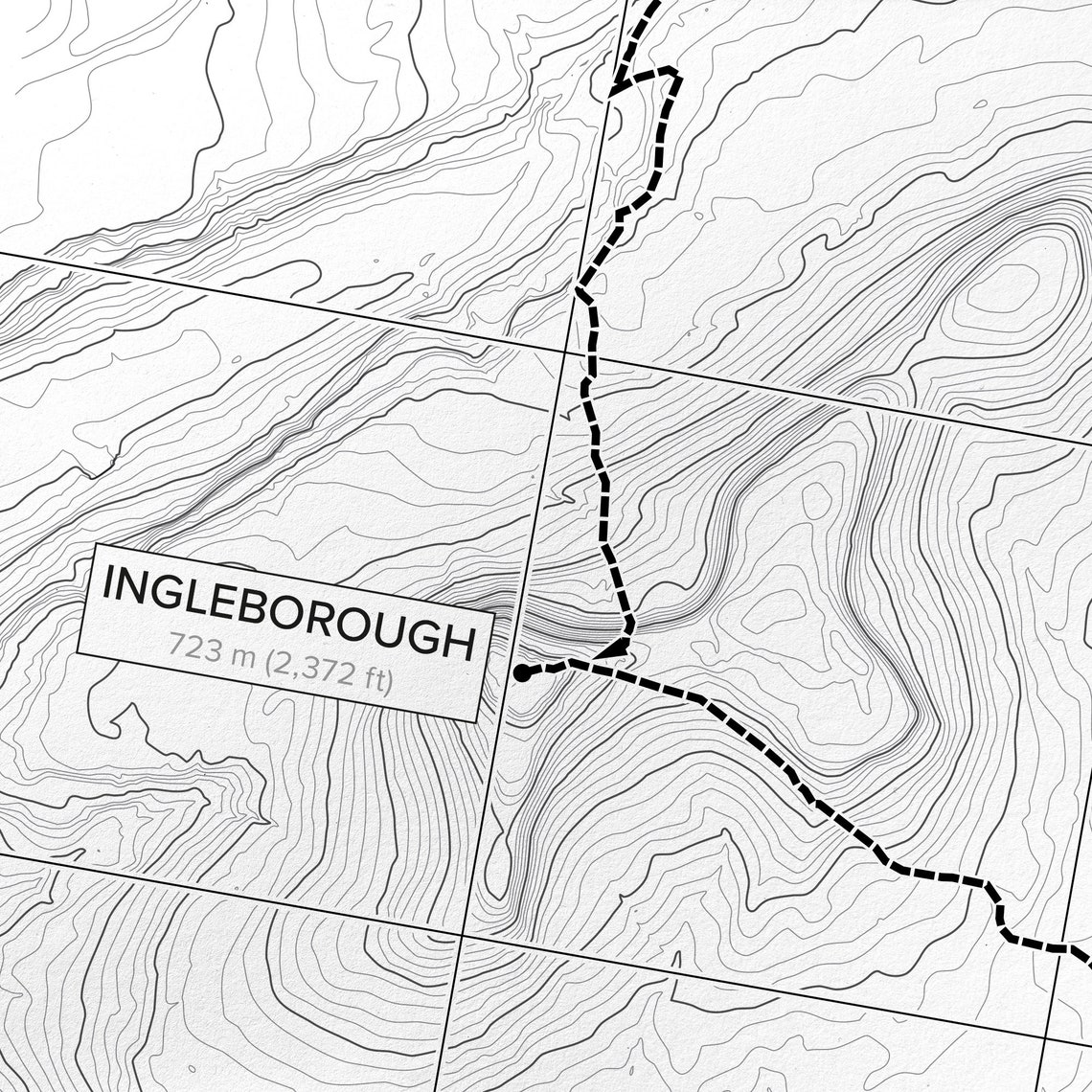 Yorkshire Three Peaks Topographic Print Personalise With Etsy UK