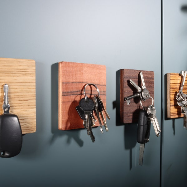 Schlüsselhalter | Magnet | magnetic key holder | Schlüsselbrett Holz | Geschenk | Muttertag | Vatertag | Umzug |  Eiche Wenge Akazie u.a.