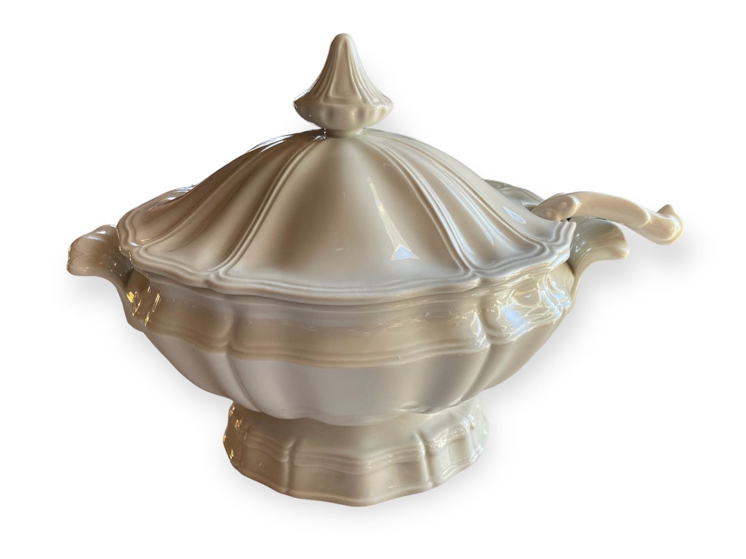 Red Cliff Ironstone Heirloom Oval Soup Tureen, Lid, and Ladle Etsy
