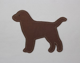 Image thermocollante chien, marron, patch, patch, application, patch thermocollant, patch genou, patch pantalon, image thermocollante, DIY, durable