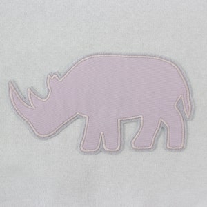 Iron-on picture rhino, patch, patch, application, iron-on patch, knee patch, trouser patch, iron-on picture, DIY image 1