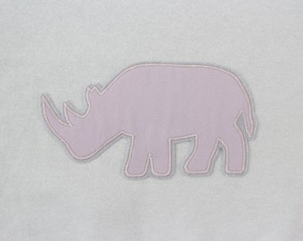 Iron-on picture rhino, patch, patch, application, iron-on patch, knee patch, trouser patch, iron-on picture, DIY