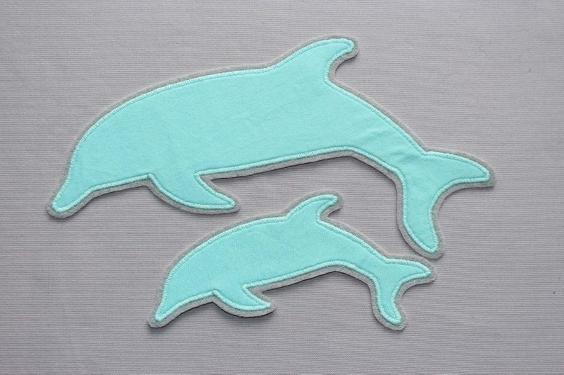 Iron-on image shark, gray, patch, patch, application, iron-on patch, knee patch, trouser patch, iron-on image, DIY image 7