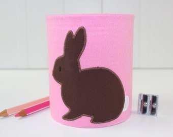 Pen cup rabbit, pen holder, pen box, pen quiver, pen stand, pen box, pen organizer, pen storage, upcycled