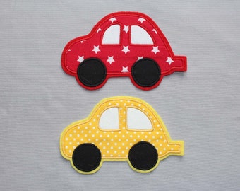 Iron-on picture car, patch, patch, application, iron-on patch, knee patch, trouser patch, iron-on picture, DIY