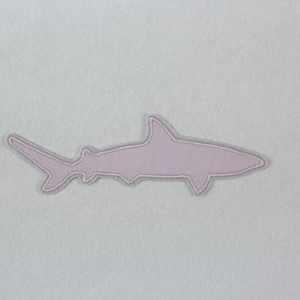 Iron-on image shark, gray, patch, patch, application, iron-on patch, knee patch, trouser patch, iron-on image, DIY image 1