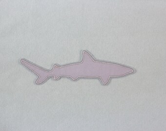 Iron-on image shark, gray, patch, patch, application, iron-on patch, knee patch, trouser patch, iron-on image, DIY