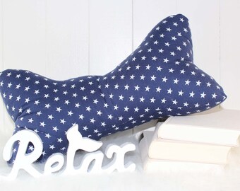 Reading bone blue stars, reading pillow, neck pillow, bookend, tablet holder, decorative pillow, neck roll, bone pillow