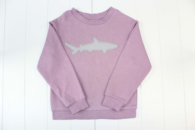 Iron-on image shark, gray, patch, patch, application, iron-on patch, knee patch, trouser patch, iron-on image, DIY image 3