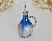Handmade Oil Bottle with handle, Vinegar Dispenser, Beige Ceramic Oil Dispenser, Kitchen Gifts, Pottery Oil Bottle, READY TO SHIP
