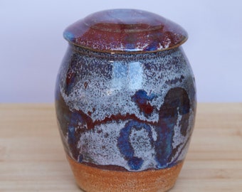 Ceramic Jar with Lid, Wheel Thrown Lidded Container, Kitchen Storage, Decorative Sugar Cellar , READY TO SHIP