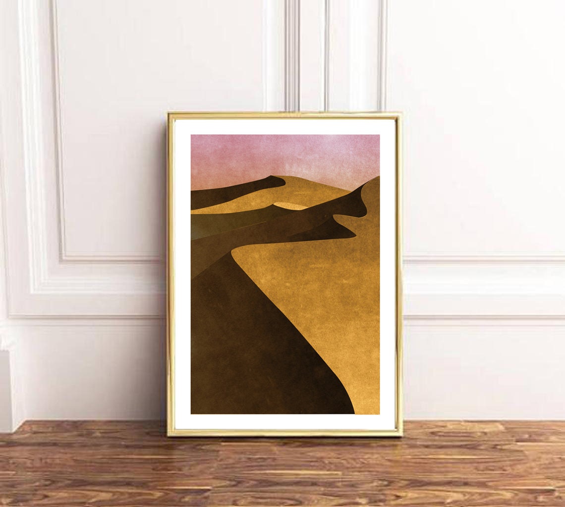 Wall art print Desert wall art print Desert Landscape | Etsy