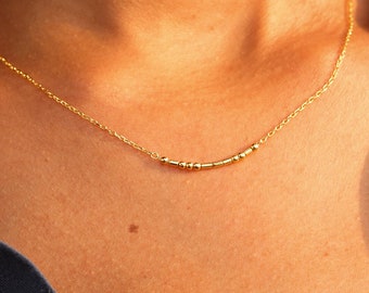 Personalized Morse Code Necklace | Custom Hidden Message Jewelry | Sterling Silver Beads