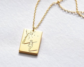 STELLA Rectangle Necklace | Personalized Constellation Necklace | Custom Star Sign | Zodiac Jewelry | Minimalist Jewelry | Birthday's Gift