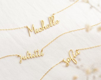 Name Plate Necklace | Custom Name Necklace | Gold Filled Name Necklace | Kids Name Necklace | Mother Daughter Necklace |Dainty Name Necklace