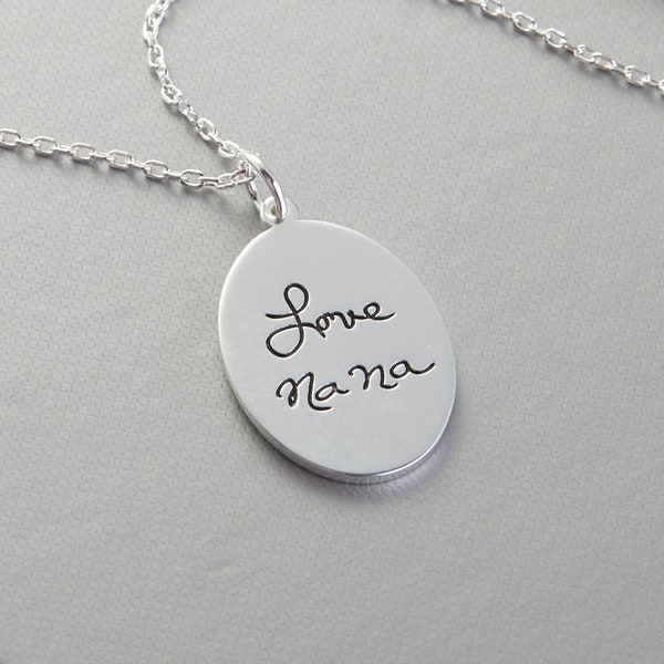 Personalized Signature Necklace - Memorial Necklace - Actual Handwriting Jewelry - Handwriting Necklace - Anniversary Gift- Sympathy Gift