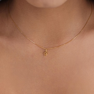 Initial Charm Dainty Gold Necklace | Personalized Letter Pendant | Custom Wedding Daily Layering Jewelry image 2