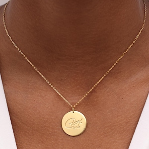 Personalized Handwriting Necklace - Custom Signature Pendant - Memorial Necklace - Actual Handwriting Jewelry - Gift for Mom