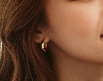 Gold Filled Hoop Earrings - Custom Name Hoop Earrings - Personalized Gift For Her - Personalized Hoop Earrings - Minimalist Jewelry