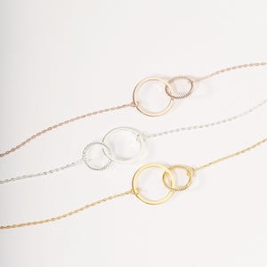 READY TO SHIP | Infinity Necklace | Double Circle Necklace | Mother Daughter Chain | Interlocking Circle Jewelry | Delicate