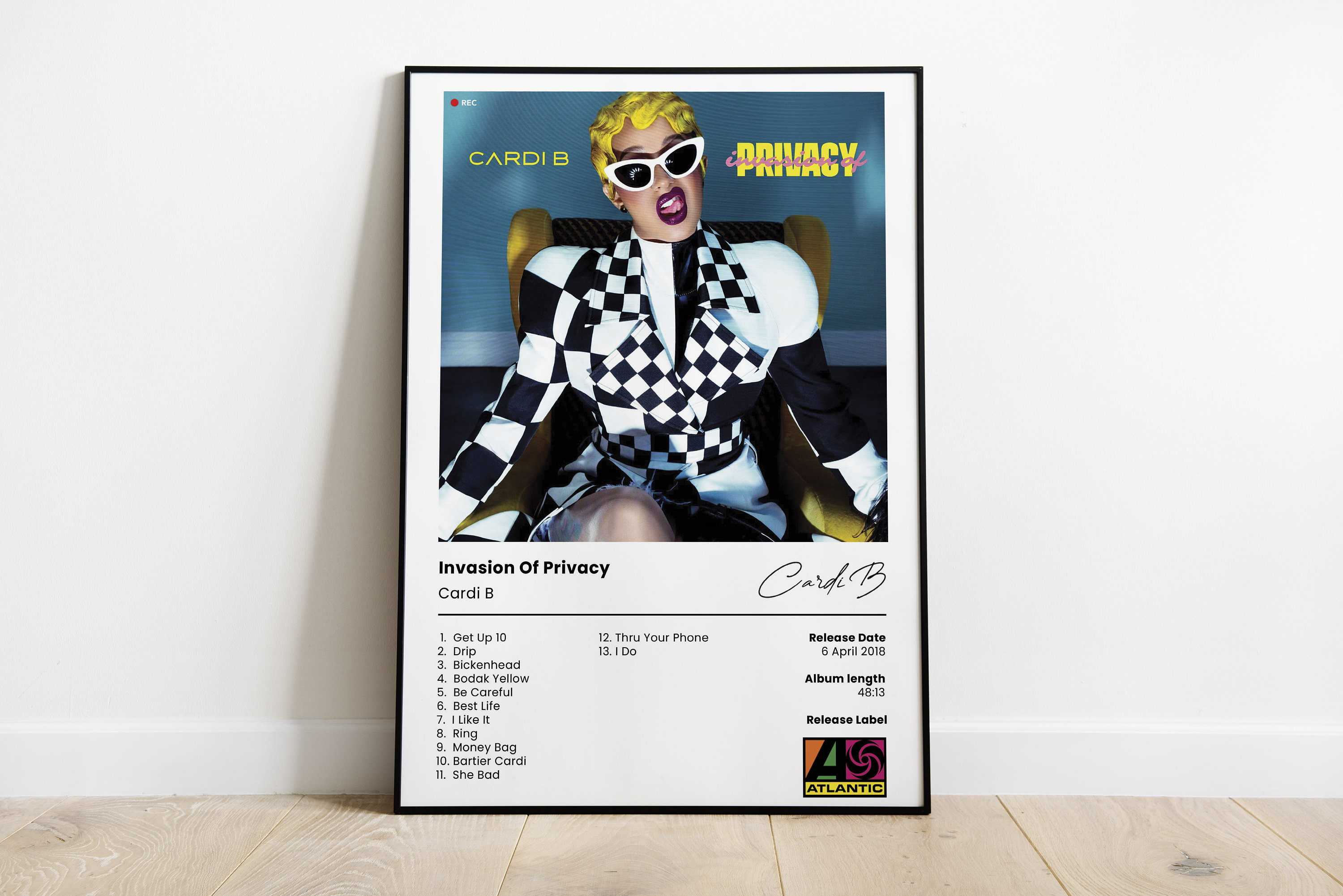 Cardi B Poster Invasion of Privacy Album Cover Poster Etsy