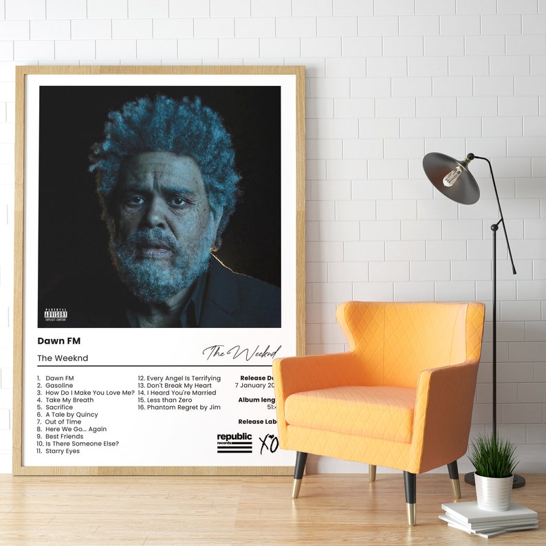 The Weeknd Poster Dawn FM Album Cover Poster Digital Album - Etsy
