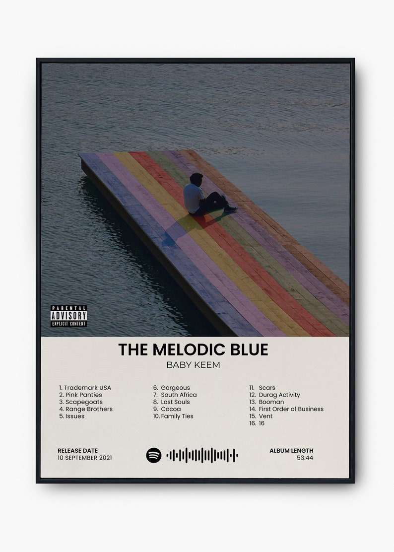 Baby Keem Album Cover the Melodic Blue Album Cover Poster Etsy