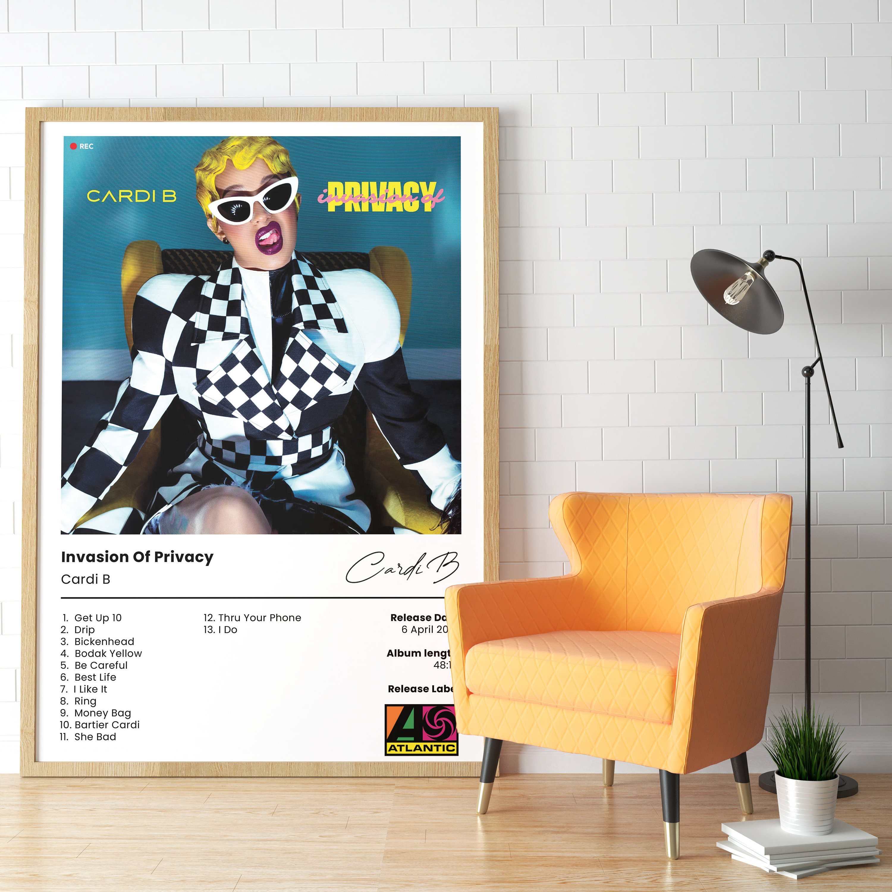 Cardi B Poster Invasion of Privacy Album Cover Poster Etsy