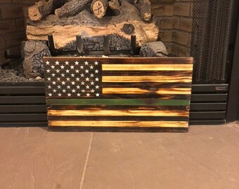 Thin Green Line Flag - 12x18 Inches, Honors Border Patrol & Military, Pack Of 3