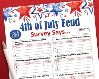 7 月 4 日の確執ゲーム、7 月 4 日のゲーム、7 月 4 日の印刷物、家族向けゲーム、7 月 4 日のゲーム、7 月 4 日の装飾、大人向けゲーム